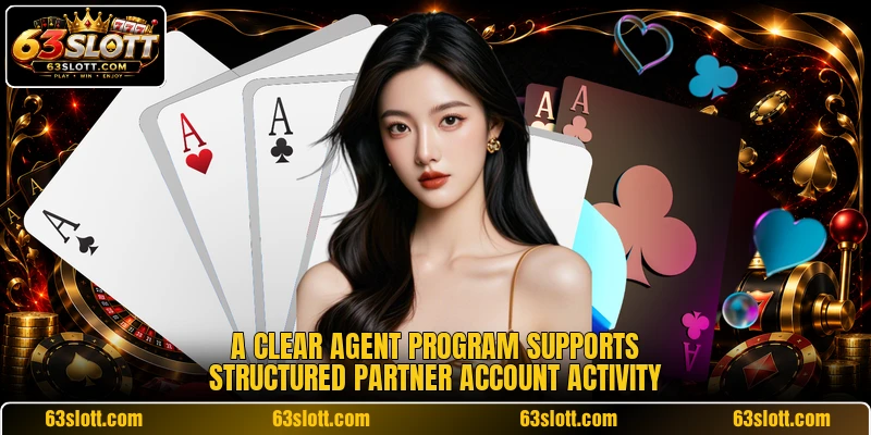 A clear agent program supports structured partner account activity