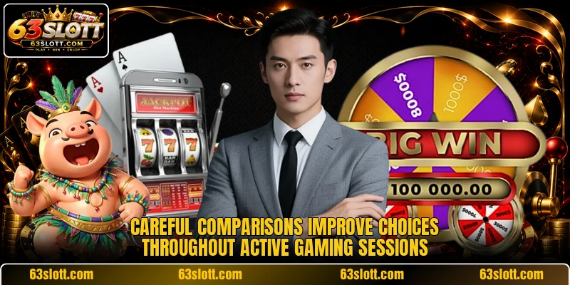Careful comparisons improve choices throughout active gaming sessions Careful comparisons improve choices throughout active gaming sessions
