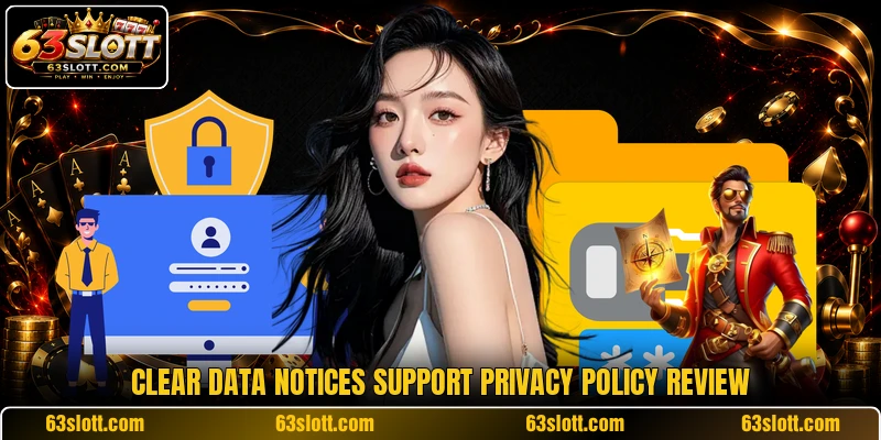 Clear data notices support privacy policy review