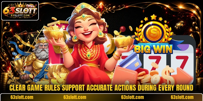 Clear game rules support accurate actions during every round Clear game rules support accurate actions during every round