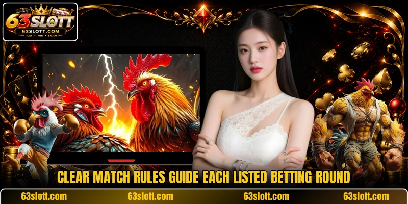 Clear match rules guide each listed betting round