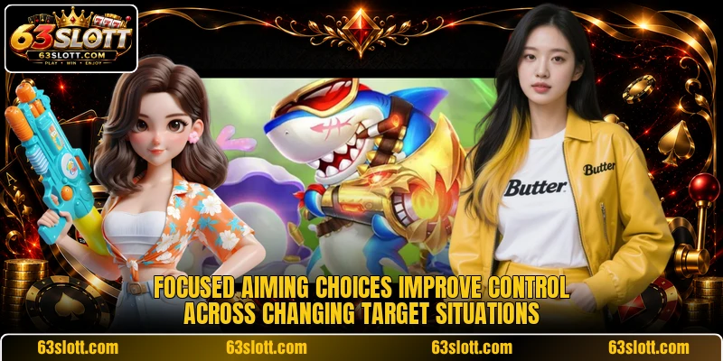 Focused aiming choices improve control across changing target situations