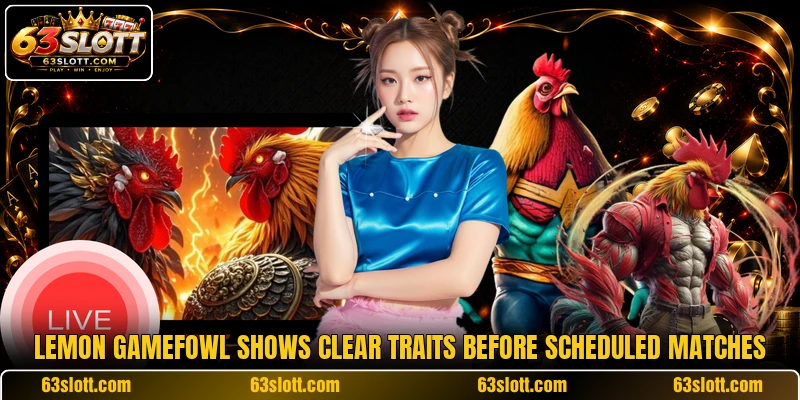 Lemon Gamefowl shows clear traits before scheduled matches