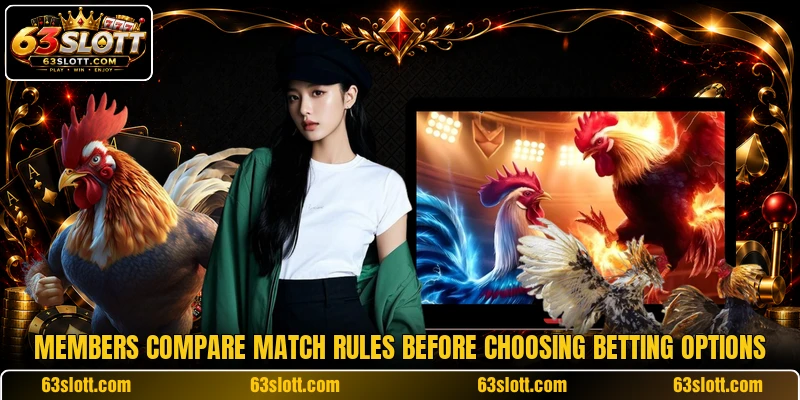 Members compare match rules before choosing betting options Members compare match rules before choosing betting options