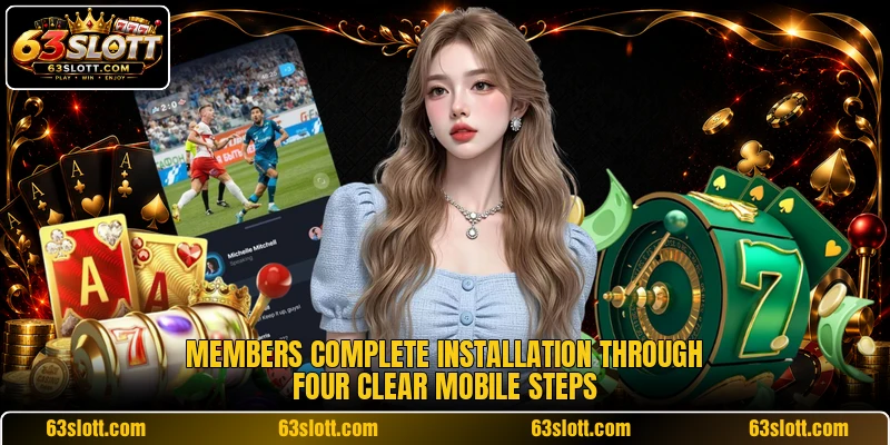 Members complete installation through four clear mobile steps