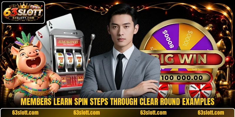 Members learn spin steps through clear round examples