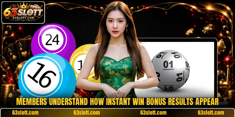 Members understand how Instant Win Bonus results appear