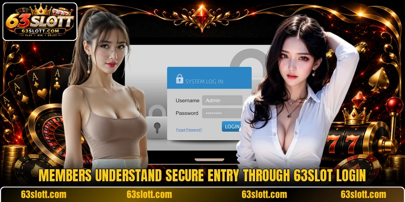 Members understand secure entry through 63SLOT login