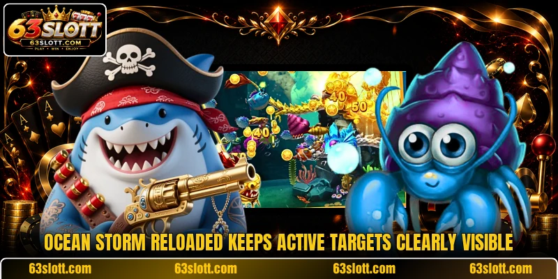 Ocean Storm Reloaded keeps active targets clearly visible Ocean Storm Reloaded keeps active targets clearly visible