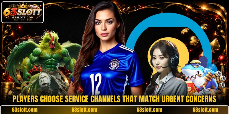 Players choose service channels that match urgent concerns