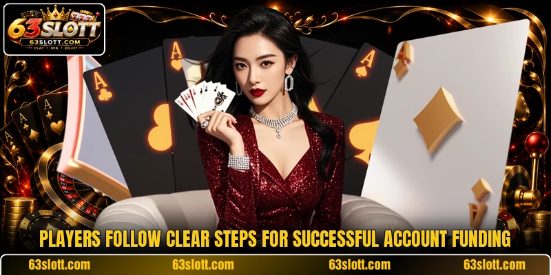 Players follow clear steps for successful account funding