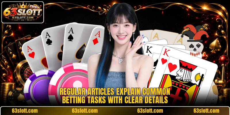 Regular articles explain common betting tasks with clear details