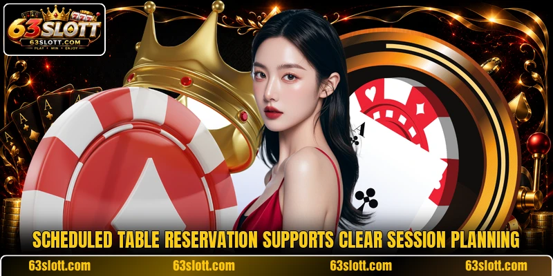 Scheduled table reservation supports clear session planning Scheduled table reservation supports clear session planning