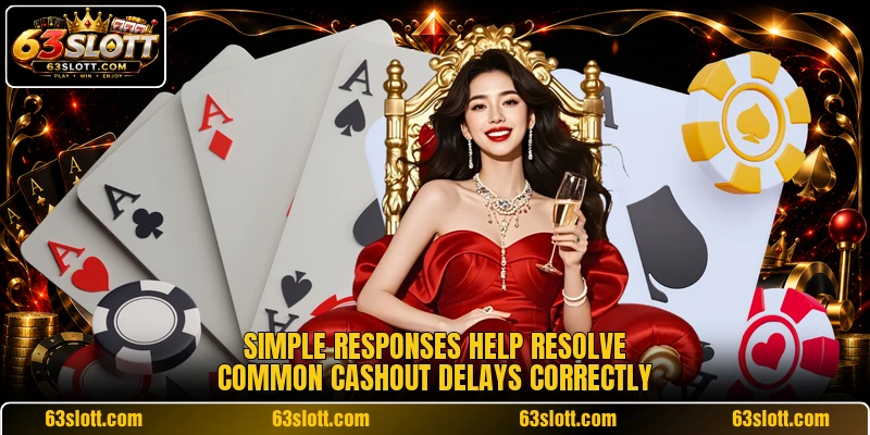 Simple responses help resolve common cashout delays correctly